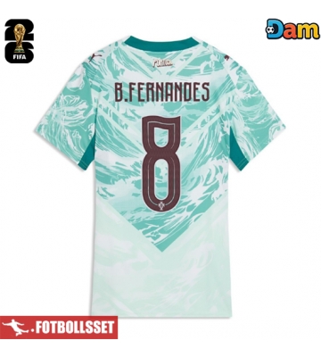Portugal Bruno Fernandes #8 Bortatröja Dam VM 2026 Kortärmad